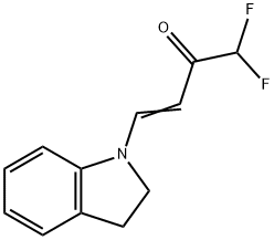 (Z)-4-(2,3-DIHYDRO-1H-INDOL-1-YL)-1,1-DIFLUORO-3-BUTEN-2-ONE 结构式