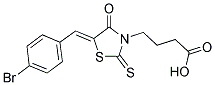 4-[5-(4-Bromo-benzylidene)-4-oxo-2-thioxo-thiazolidin-3-yl]-butyric acid 结构式