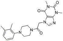 7-(2-(4-(2,3-DIMETHYLPHENYL)PIPERAZIN-1-YL)-2-OXOETHYL)-1,3-DIMETHYL-1H-PURINE-2,6(3H,7H)-DIONE 结构式