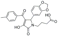 4-(2-(BENZO[D][1,3]DIOXOL-5-YL)-4-HYDROXY-3-(4-METHYLBENZOYL)-5-OXO-2H-PYRROL-1(5H)-YL)BUTANOIC ACID 结构式