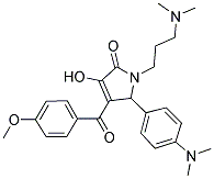 5-(4-(DIMETHYLAMINO)PHENYL)-1-(3-(DIMETHYLAMINO)PROPYL)-3-HYDROXY-4-(4-METHOXYBENZOYL)-1H-PYRROL-2(5H)-ONE 结构式