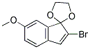 2-BROMO-6-METHOXY-1-INDENONE ETHYLENE KETAL 结构式