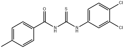 1-(3,4-DICHLOROPHENYL)-3-(4-METHYLBENZOYL)THIOUREA 结构式