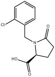 (2S)-1-(2-氯苄基)-5-氧代-脯氨酸 结构式