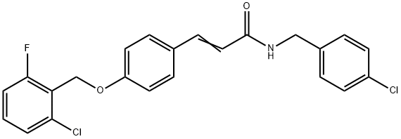 (E)-N-(4-Chlorobenzyl)-3-(4-[(2-chloro-6-fluorobenzyl)oxy]phenyl)-2-propenamide 结构式