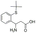 3-Amino-3-(2-tert-butylsulfanyl-phenyl)-propionic acid 结构式