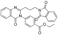 ETHYL 4-(2-(3-(1,3-DIOXOISOINDOLIN-2-YL)PROPYL)-4-OXOQUINAZOLIN-3(4H)-YL)BENZOATE 结构式