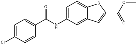 5-(4-氯苯甲酰胺)苯并[B]噻吩-2-甲酸甲酯 结构式