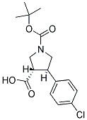 BOC-反式-4-(4-氯苯基)-吡咯烷-3羧酸 结构式