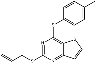 2-(Allylsulfanyl)-4-[(4-methylphenyl)sulfanyl]thieno[3,2-d]pyrimidine 结构式