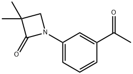 1-(3-ACETYLPHENYL)-3,3-DIMETHYL-2-AZETANONE 结构式