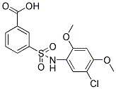 3-(5-CHLORO-2,4-DIMETHOXY-PHENYLSULFAMOYL)-BENZOIC ACID 结构式