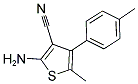 2-AMINO-5-METHYL-4-(4-METHYLPHENYL)-3-THIOPHENECARBONITRILE 结构式