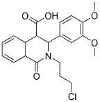 2-(3-CHLOROPROPYL)-3-(3,4-DIMETHOXYPHENYL)-1-OXO-1,2,3,4,4A,8A-HEXAHYDRO-4-ISOQUINOLINECARBOXYLIC ACID 结构式