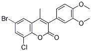 6-BROMO-8-CHLORO-3(3',4'-DIMETHOXYPHENYL)-4-METHYLCOUMARIN 结构式