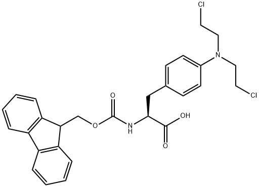 FMOC-4-BIS(2-CHLOROETHYL)AMINO-L-PHENYLALANINE 结构式