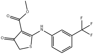 METHYL 4-OXO-2-{[3-(TRIFLUOROMETHYL)PHENYL]AMINO}-4,5-DIHYDROTHIOPHENE-3-CARBOXYLATE 结构式