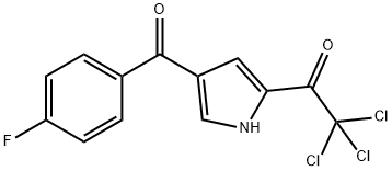 2,2,2-三氯-1-(4-(4-氟苯并基)-1H-吡咯-2-基)乙烷-1-酮 结构式