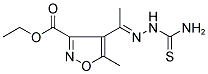 Ethyl 4-[2-(aminocarbothioyl)ethanehydrazonoyl]-5-methylisoxazole-3-carboxylate 结构式