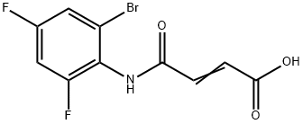 3-(N-(2-BROMO-4,6-DIFLUOROPHENYL)CARBAMOYL)PROP-2-ENOIC ACID 结构式