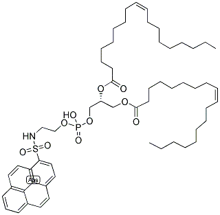 1,2-DIOLEOYL-SN-GLYCERO-3-PHOSPHOETHANOLAMINE, PYRENE-LABELED 结构式