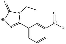 4-乙基-5-(3-硝基苯基)-2H-1,2,4-三唑-3-硫酮 结构式