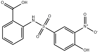 2-硝基苯酚-4-(2-羧基)磺酸苯胺 结构式
