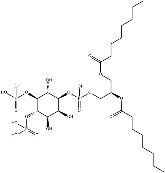1,2-十八酰磷酯酰肌醇-双-4,5-磷酸 结构式