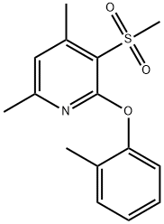 4,6-DIMETHYL-2-(2-METHYLPHENOXY)-3-(METHYLSULFONYL)PYRIDINE 结构式