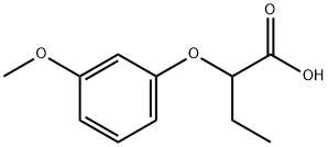 2-(3-甲氧基苯氧基)丁酸 结构式