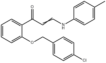 (E)-1-(2-[(4-CHLOROBENZYL)OXY]PHENYL)-3-(4-TOLUIDINO)-2-PROPEN-1-ONE 结构式