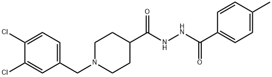 N'-([1-(3,4-DICHLOROBENZYL)-4-PIPERIDINYL]CARBONYL)-4-METHYLBENZENECARBOHYDRAZIDE 结构式