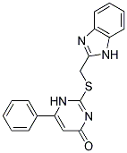 2-[(1H-BENZIMIDAZOL-2-YLMETHYL)THIO]-6-PHENYLPYRIMIDIN-4(1H)-ONE 结构式