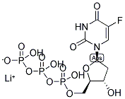 5-FLUORO-2'-DEOXYURIDINE-5'-TRIPHOSPHATE LITHIUM SALT 结构式