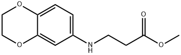 3-((2,3-二氢苯并[B][1,4]二噁英-6-基)氨基)丙酸甲酯 结构式