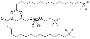 1,2-DIPALMITOYL-D6-3-SN-GLYCEROPHOSPHATIDYLCHOLINE,(DIMETHYL-D6) 结构式