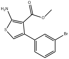 2-氨基-4-(3-溴苯基)噻吩-3-羧酸甲酯 结构式