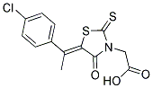 (5-[1-(4-CHLOROPHENYL)ETHYLIDENE]-4-OXO-2-THIOXO-1,3-THIAZOLIDIN-3-YL)ACETIC ACID 结构式