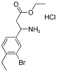 ETHYL 3-AMINO-3-(3-BROMO-4-ETHYLPHENYL)PROPANOATE HYDROCHLORIDE 结构式