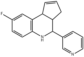 8-FLUORO-4-PYRIDIN-3-YL-3A,4,5,9B-TETRAHYDRO-3H-CYCLOPENTA[C]QUINOLINE 结构式