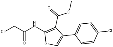 2-(2-氯乙烷酰基氨基)-4-(4-氯苯基)噻吩-3-甲酸甲酯 结构式
