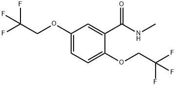 N-METHYL-2,5-BIS(2,2,2-TRIFLUOROETHOXY)BENZENECARBOXAMIDE 结构式