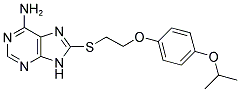 8-([2-(4-ISOPROPOXYPHENOXY)ETHYL]THIO)-9H-PURIN-6-AMINE 结构式