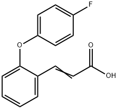 3-[2-(4-FLUOROPHENOXY)PHENYL]ACRYLIC ACID 结构式