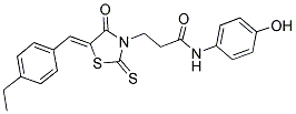 3-[(5Z)-5-(4-ETHYLBENZYLIDENE)-4-OXO-2-THIOXO-1,3-THIAZOLIDIN-3-YL]-N-(4-HYDROXYPHENYL)PROPANAMIDE 结构式