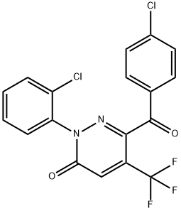 6-(4-CHLOROBENZOYL)-2-(2-CHLOROPHENYL)-5-(TRIFLUOROMETHYL)-3(2H)-PYRIDAZINONE 结构式