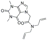 N,N-DIALLYL-2-(1,3-DIMETHYL-2,6-DIOXO-1,2,3,6-TETRAHYDRO-7H-PURIN-7-YL)ACETAMIDE 结构式