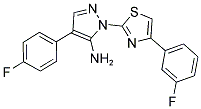 4-(4-FLUOROPHENYL)-1-[4-(3-FLUOROPHENYL)-1,3-THIAZOL-2-YL]-1H-PYRAZOL-5-AMINE 结构式