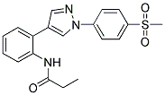 N-[2-(1-(4-(METHYLSULPHONYL)PHENYL)-1H-PYRAZOL-4-YL)PHENYL]PROPANAMIDE 结构式