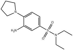 3-氨基-N,N-二乙基-4-(1-吡咯烷基)苯磺酰胺 结构式